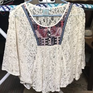 Lace poncho top!
